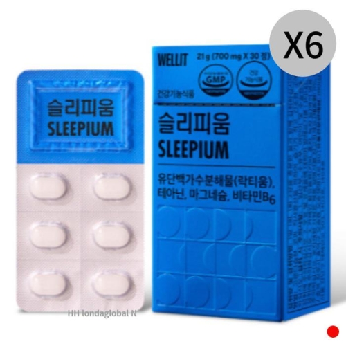 노바렉스 웰릿 슬리피움 700mg 30정 (6개)