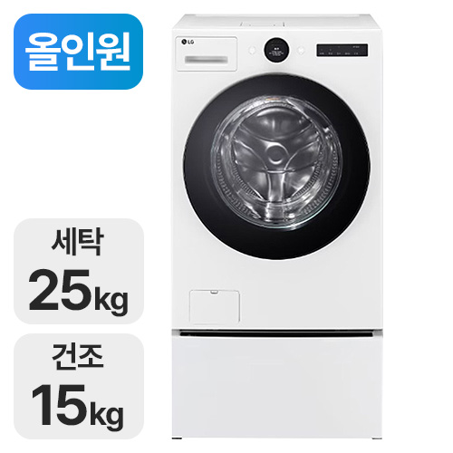 LG전자 트롬 오브제컬렉션 워시콤보 FH25WA (+키높이 수납함,FH25WAF)
