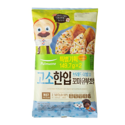 풀무원 브레드이발소 고소한입 꼬마유부초밥 149.7g (2개)_이미지