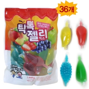 건영제과 유튜브 젤리 쌍둥이루지 틱톡 젤리 40gx36개 어린이 과일젤리 젤리뽀_이미지