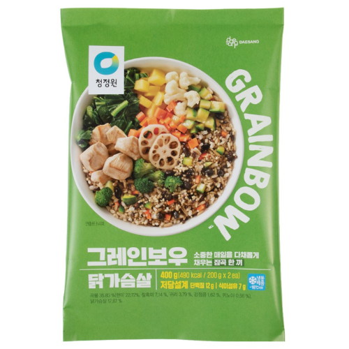 대상 청정원 그레인보우 닭가슴살 400g (4개)_이미지