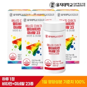 을지대학교 에너지 더하기 멀티비타민미네랄23 60정 (4개)_이미지