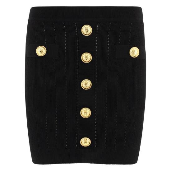 발망 버튼 장식 니트 미니 스커트 AF0LB290KB07 0PA T