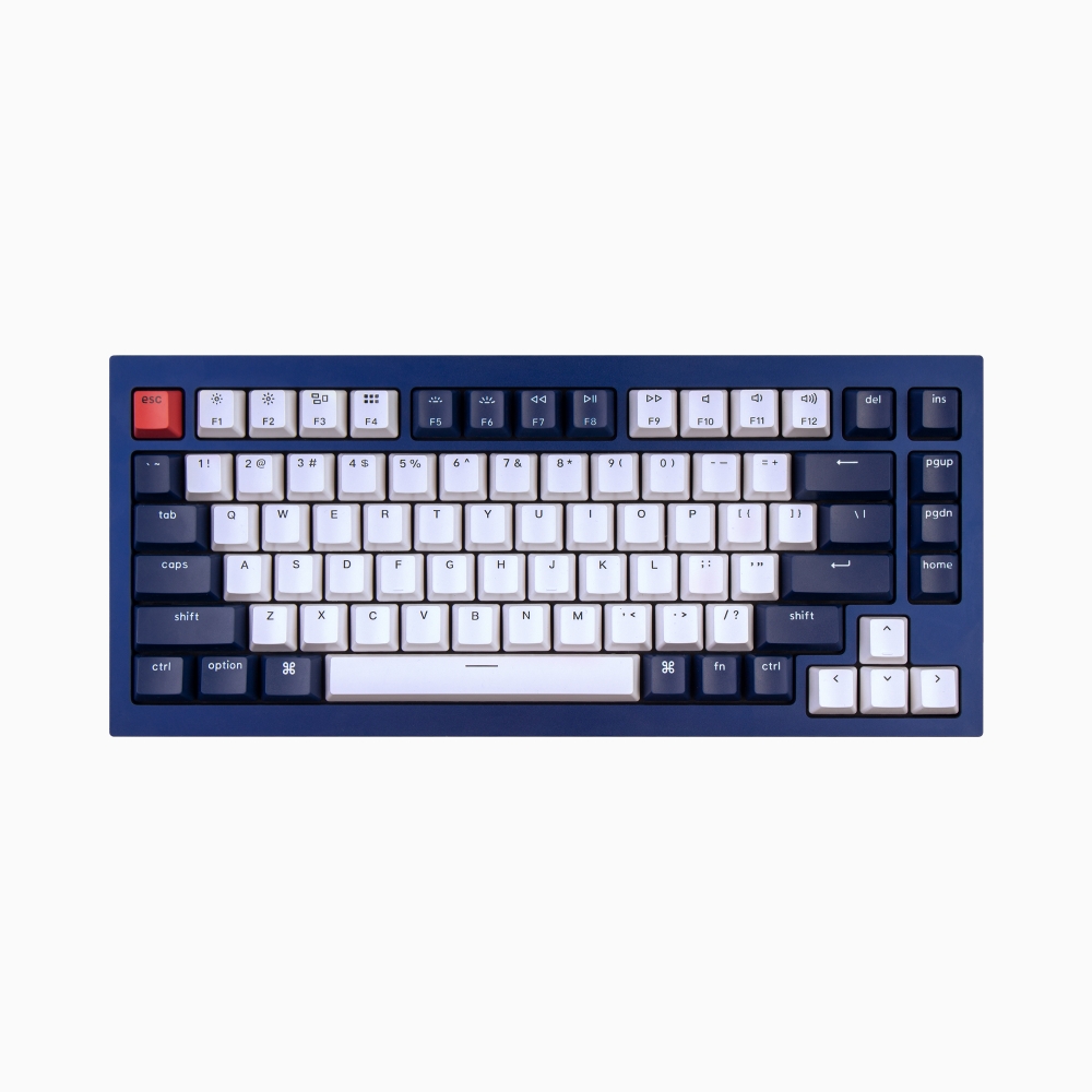 Keychron Q1 프리미엄 QMK 알루미늄 커스텀 키보드 네이비블루 (청축)