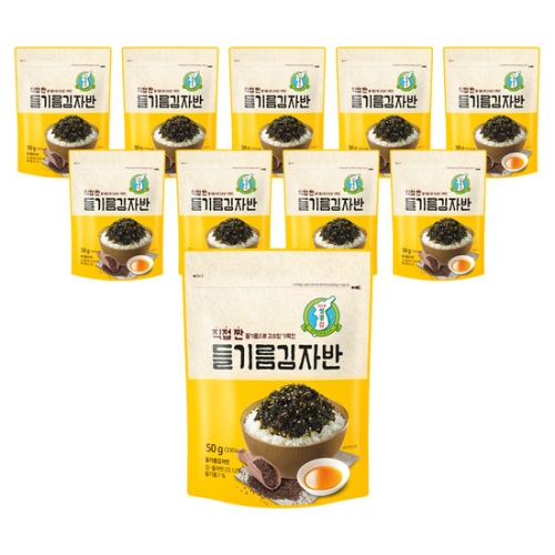 성경식품 지도표성경김 직접 짠 들기름 김자반 50g [10개]