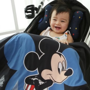 Disney 디즈니  목베개&블랭킷  미키 블랙_이미지