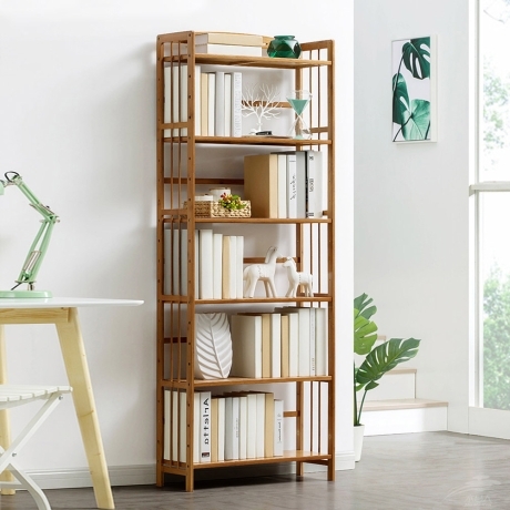 6단 원목 책장 500