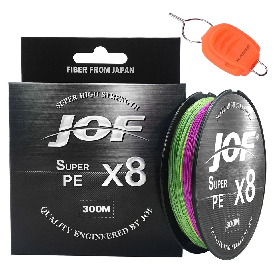 슈퍼PE 8합사 낚시줄 300m + 실버캐스트 라인 스토퍼 세트 멀티