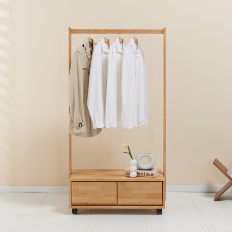 엘다 원목 이동식 행거 800