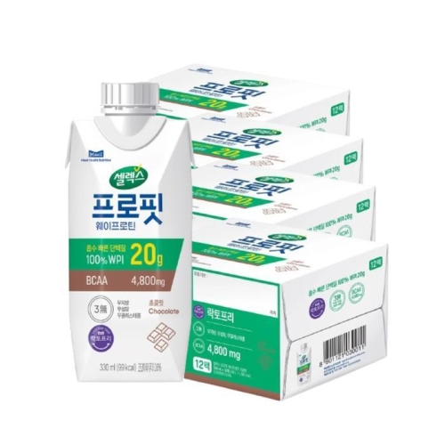 매일유업 셀렉스 프로핏 웨이프로틴 초콜릿 330ml (48개)_이미지