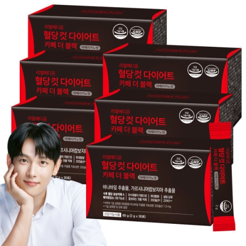 리얼메디온 다이어트 블랙컷 커피맛 60포 (6개)_이미지