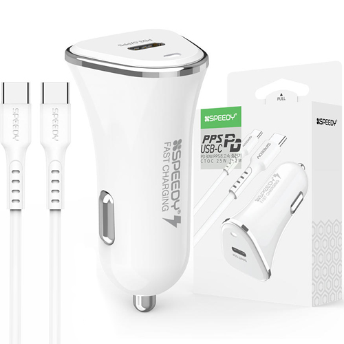 디엠케이코리아 SPEEDY PD3.0 PPS 30W 초고속 차량용 충전기+CtoC케이블