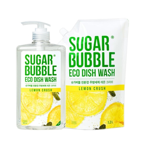 슈가버블 친환경 주방세제 레몬 크러쉬 940ml + 리필 1.2L