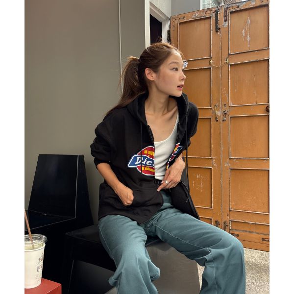 디키즈 빅 트리 로고 후드 집업 Black DIKU252LRZH002BK 145142