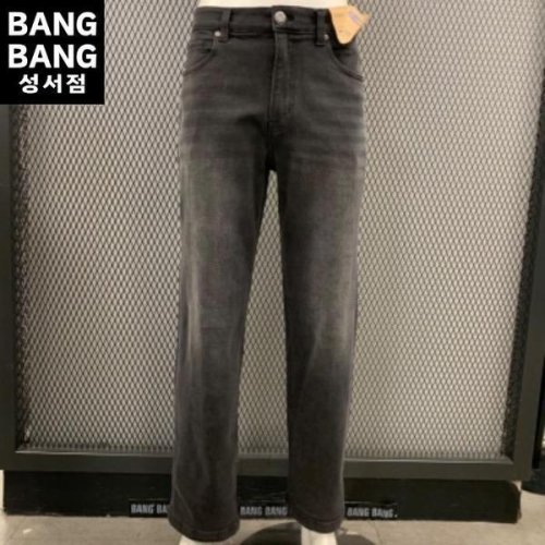 뱅뱅 HC04 겨울남성 기모 루즈와이드 검정청바지 남녀공용 허리인밴드 워싱 스판 S42854825