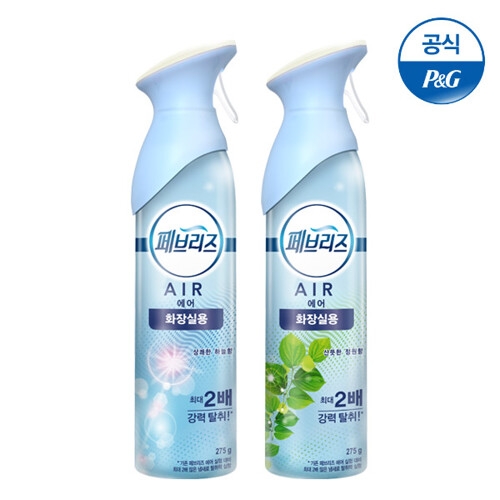 페브리즈 에어 화장실용 상쾌한하늘 275g이미지입니다. 누르면 해당 게시물로 새창이동합니다.