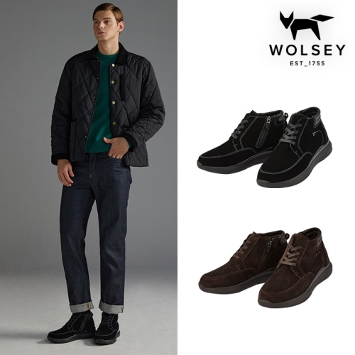  울시 남성 소가죽 방한 부츠