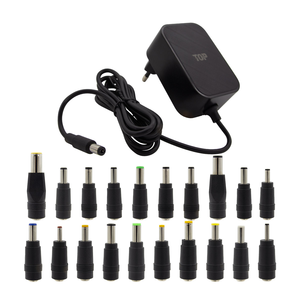 HDTOP DC 12V 3A 블랙 어댑터 (HT-AD194 / 20종 젠더)_이미지