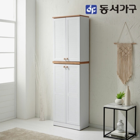 동서가구  솔트 화이트 갤러리 대형 신발장 600