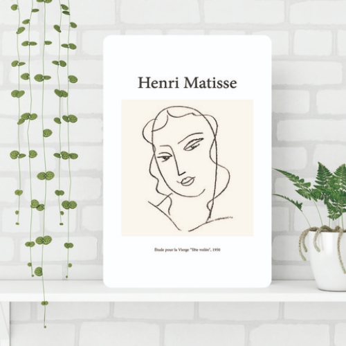 가온 앙리마티스-베일쓴여인 접이식 액자테이블 (72x48cm)_이미지