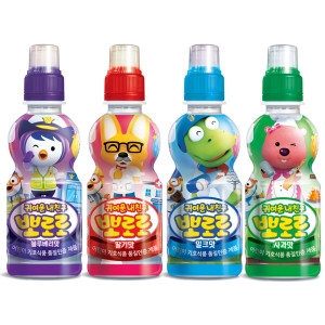 팔도 뽀로로 음료 혼합구성 235mlx24개 밀크6+딸기6+사과6+블루베리6