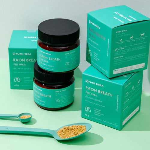 퓨어메라 ㅤ강아지 기침 감기 호흡기 영양제 라온브레스 60g (1개)_이미지