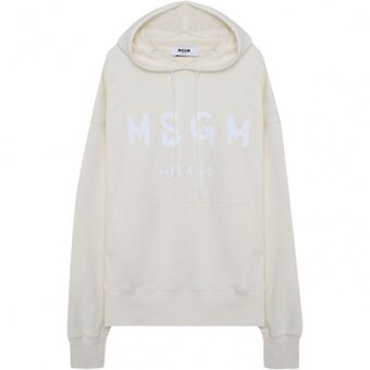 MSGM 브러쉬드 로고 후드 티셔츠 3340MM515 227799 02