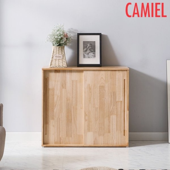 까미엘 엔듀2 고무나무 슬라이딩 수납장 800_이미지