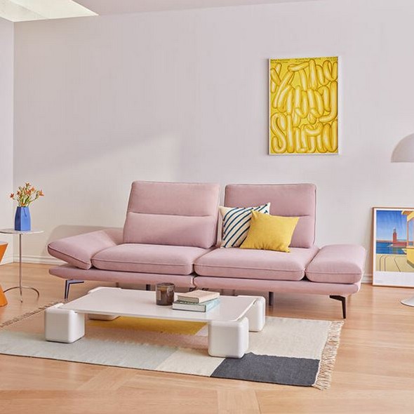 에싸 레미 스윙기능 카시미라 패브릭 소파 3인용