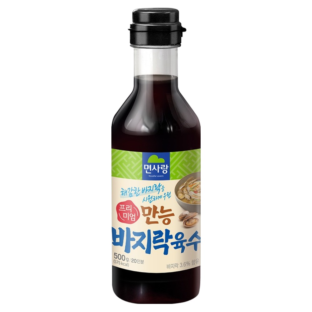 면사랑 프리미엄 만능바지락육수 500g이미지입니다. 누르면 해당 게시물로 새창이동합니다.