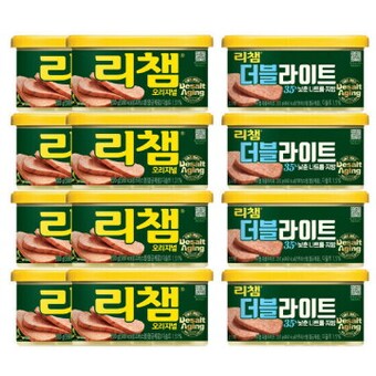 동원F&B <b>리챔</b> 오리지널 <b>200g</b> 8개 + 더블라이트 <b>200g</b> 4개