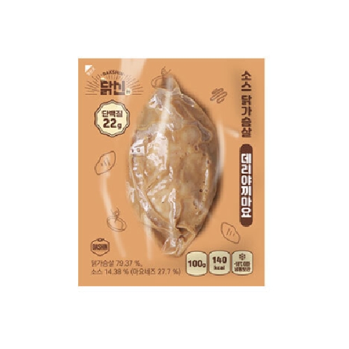 퍼니엠 다신샵 닭신 소스 닭가슴살 데리야끼마요 100g (3개)_이미지