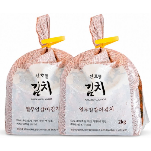 조선호텔 열무얼갈이김치 2kg (2개)_이미지