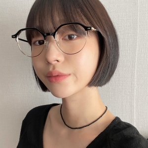 에스비카 에스비카 Wiwi-C01 빅사이즈 반뿔테 안경테 블랙