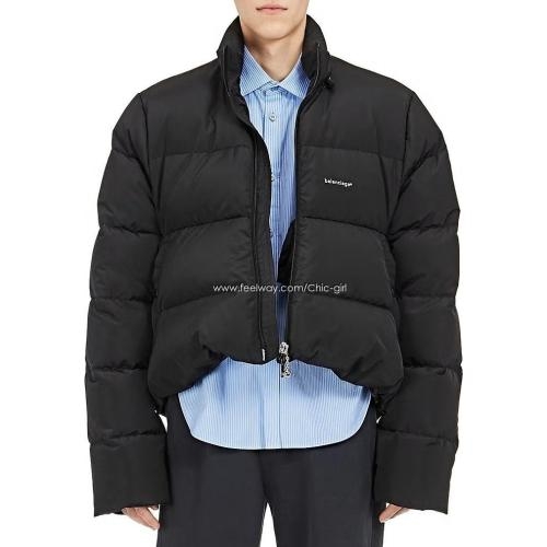 발렌시아가 48 17 발렌시아가 블랙 c컬 다운 패딩 자켓_이미지