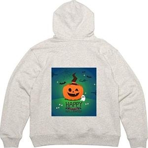 패션 JHQSYQGW_51HD 뒷면 할로윈 호박가면 유령 그림 프린팅