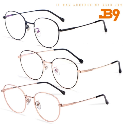 로즈골드 신상 JB9 Need 니드 안경테 동그란안경 청광렌즈 블루라이트차단렌즈 메탈원형테 블랙테 로즈골드안경 3종_이미지