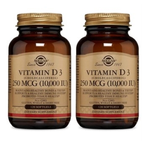 솔가 비타민 D3 콜레칼시페롤 250mcg 10000IU 120캡슐 (2개)_이미지