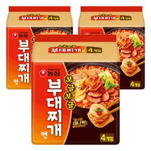 농심 보글보글 부대찌개면 127g (12개)_이미지