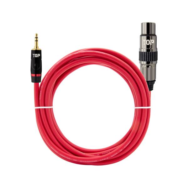 탑라인에이치디 HDTOP 3.5mm 스테레오 to XLR MF 레드 케이블 (50m, HT-TP1758)_이미지