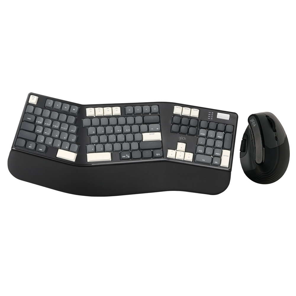 지클릭커 OFFICEPRO EMK550 무선 키보드 마우스 세트 (블랙)_이미지