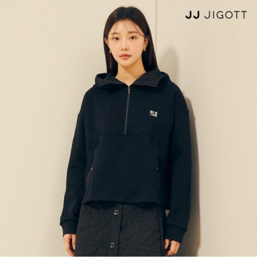 바바패션 JJ지고트 퀼팅 후드 하이넥 집업 티셔츠 GPAA0TSR21