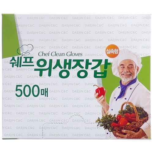 대진씨앤씨 쉐프 위생장갑 500매 (6개(3,000매))_이미지