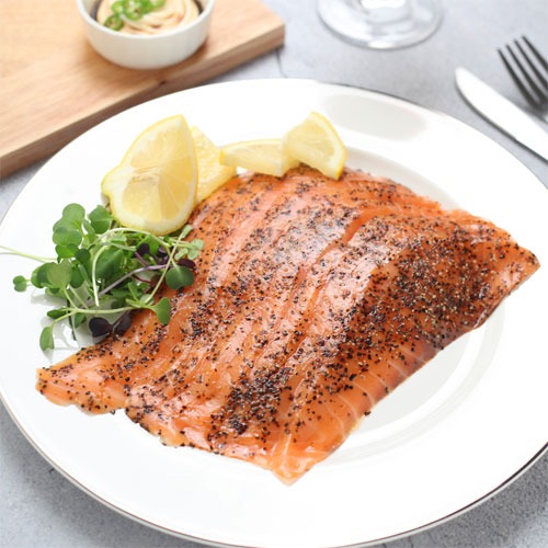 연어미식회 페퍼 훈제연어 슬라이스 200g