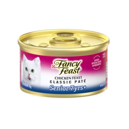 네슬레퓨리나 팬시피스트 화이트라벨 노령묘 치킨 캔 85g (6개)