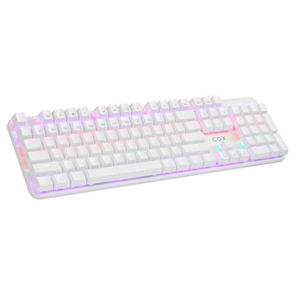 COX CK420 교체축 레인보우 LED 게이밍 기계식 블랙 (청축)_이미지