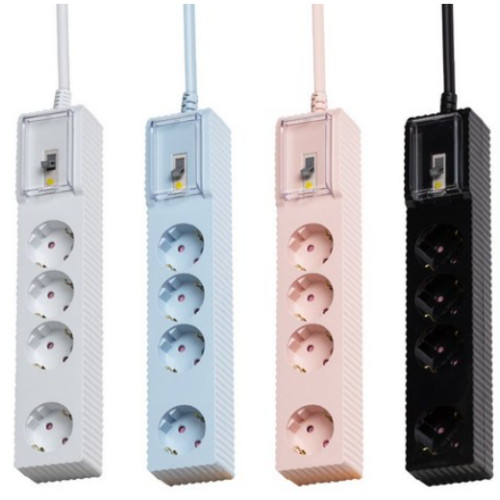 천하지엘씨 파워존 웨이브 띄운탭 4구 16A 누전차단 자동소화 고용량 멀티탭 (50cm)_이미지