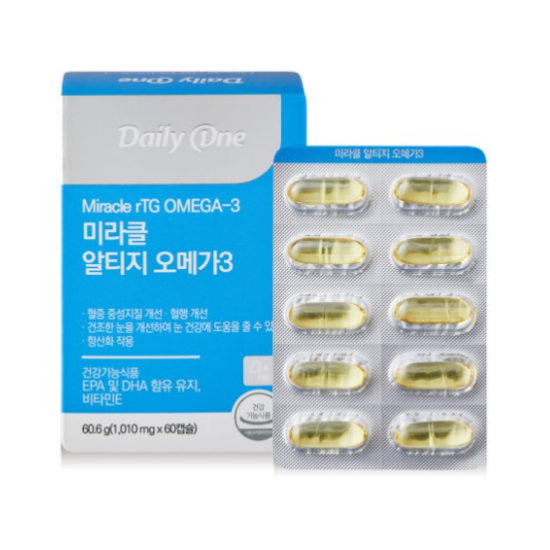 네이처스토리 데일리원 미라클 알티지 오메가3 60캡슐 (1개)
