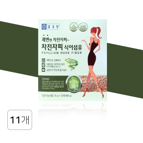 종근당건강 쾌변엔 차전자피 식이섬유 6g 30포 (11개)