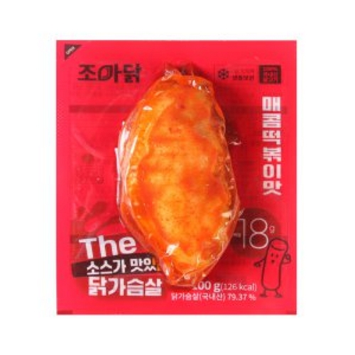 조아닭  THE 소스가 맛있는 닭가슴살 매콤떡볶이맛 100g (10개)